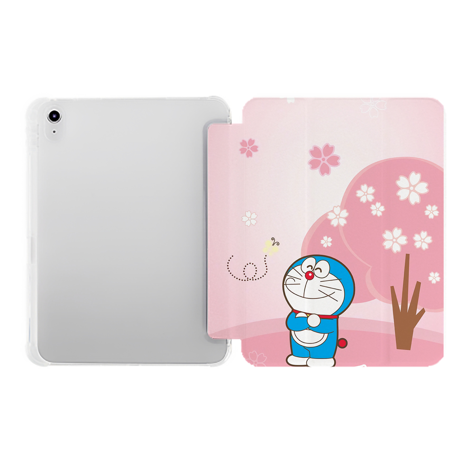 （画像用） ドラえもん Doraemon IPad ケース ペン収納付き 三つ折りスタンド PUレザー×シリコン 対応機種9.5/10.5/10.9インチ
